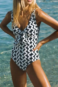 Tied Front Contrast Striped One - Piece Swimsuit - Update AvenueTrendsi100100610406191100100610406191cdda6ad7 - 8e50 - 4b08 - 8e83 - 9578db0b2f6c - MaxBlack