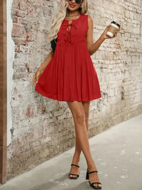 Tied Front Pleated Sleeveless Mini Dress - Update AvenueEffortless Elegance: DressesTrendsi100100737395505100100737395505fa9e1cab - a9b9 - 45ee - b14c - ed6a253350f5 - MaxScarlet