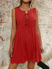 Tied Front Pleated Sleeveless Mini Dress - Update AvenueEffortless Elegance: DressesTrendsi1001007373955051001007373955053fb9bc5e - 49f9 - 442b - a592 - 5256585a83e0 - MaxScarlet