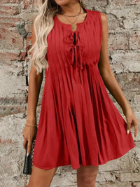 Tied Front Pleated Sleeveless Mini Dress - Update AvenueEffortless Elegance: DressesTrendsi100100737395505100100737395505ec65666f - 43b2 - 4d43 - a0ee - 99ed91e1dd83 - MaxScarlet