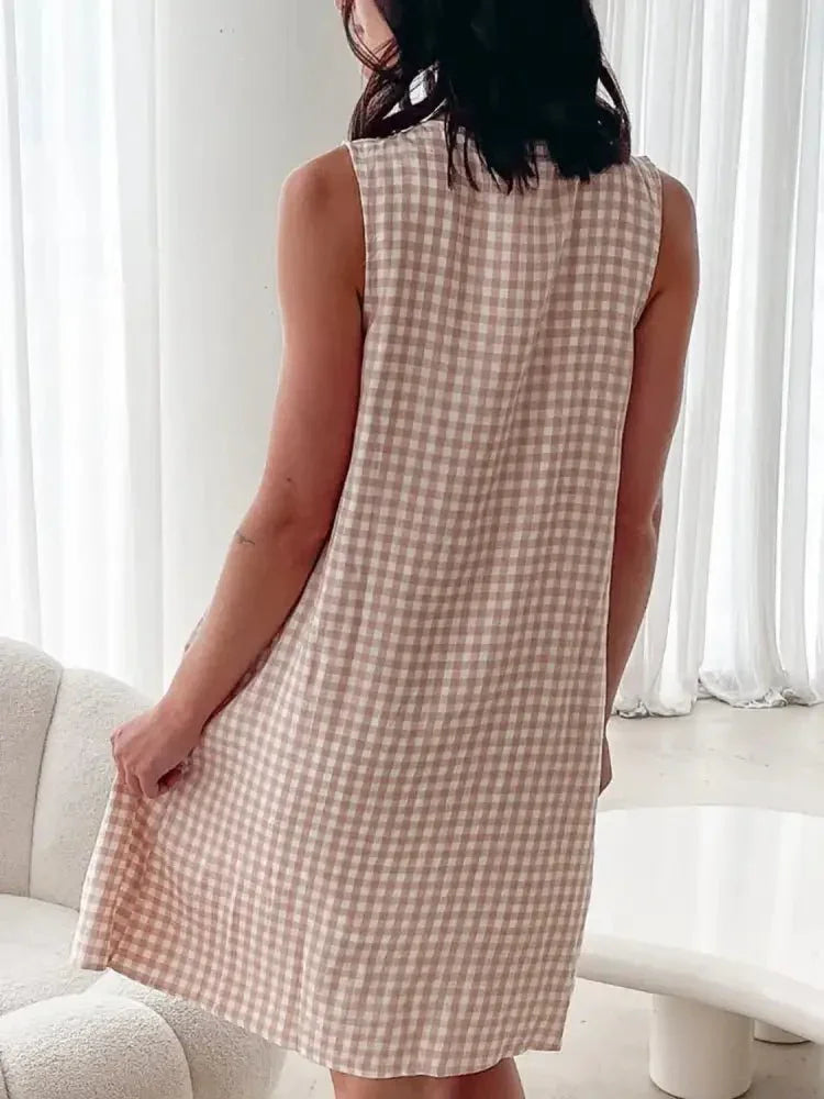 Tied Front Sleeveless Plaid Dress - Update AvenueTrendsi100100646841070100100646841070442b987f - 99e6 - 44ad - b4d1 - adc9e55963ad - Max - OriginDust Storm