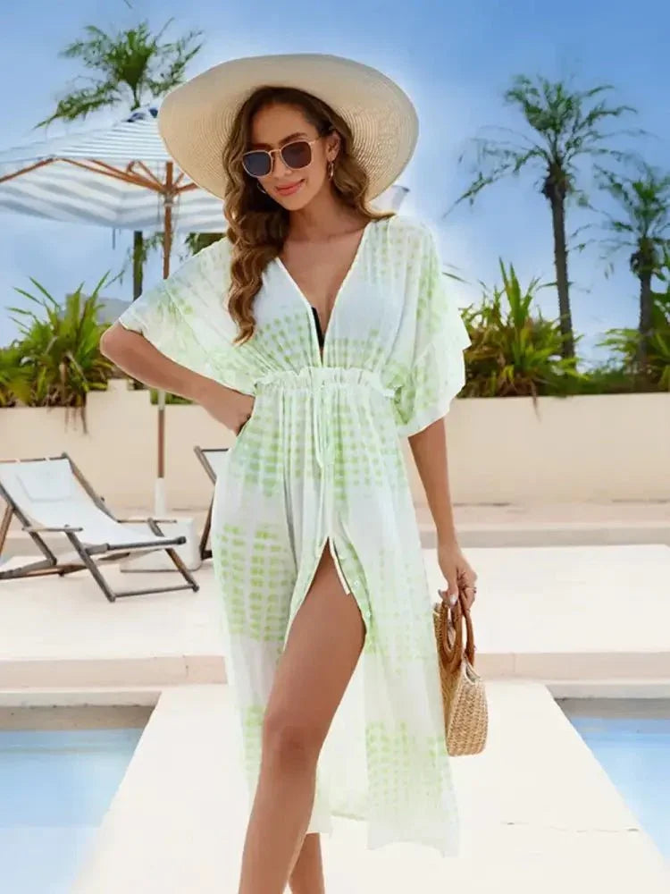 Tied Plunge Half Sleeve Cover Up - Update AvenueTrendsi100100157612210100100157612210da38bf61 - 7690 - 4f0b - 9058 - ec308f30a4bd - MaxLight Green