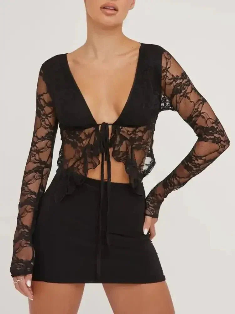 Tied Plunge Long Sleeve Lace Cropped Shirt - Update AvenueFestival VibesTrendsi1001008427417571001008427417576ef3bc59 - cdab - 46a1 - a1bf - e802005d34a0 - MaxBlack