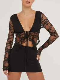 Tied Plunge Long Sleeve Lace Cropped Shirt - Update AvenueFestival VibesTrendsi1001008427417571001008427417576ef3bc59 - cdab - 46a1 - a1bf - e802005d34a0 - MaxBlack