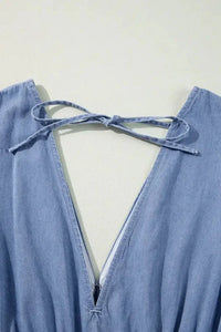 Tied Plunge Three - Quarter Sleeve Denim Dress - Update AvenueDenim Dresses & SkirtsTrendsi10010031090137310010031090137368d54cae - 3f8f - 4d01 - b8af - d5aeb488fd88 - MaxLight
