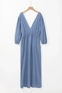Tied Plunge Three - Quarter Sleeve Denim Dress - Update AvenueDenim Dresses & SkirtsTrendsi1001003109013731001003109013733d73157a - 0eec - 4874 - a475 - b39cb270a537 - MaxLight