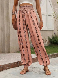 Tied Printed High Waist Pants - Update AvenueBoho VibesTrendsi1001009947713411001009947713411ab2c7a1 - e79c - 4c6b - 88e2 - 37aac2566210 - MaxBurnt Coral