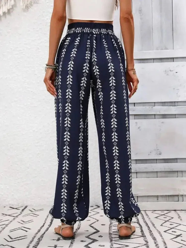 Tied Printed High Waist Pants - Update AvenueBoho VibesTrendsi100100994771982100100994771982961c15ff - 1985 - 436e - bae7 - 800fce0a684e - MaxDark Blue