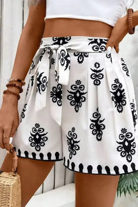 Tied Printed Shorts - Update AvenueBoho VibesTrendsi1001006316513951001006316513958ad27c23 - 06bd - 49cc - 87ae - aedea7cde614 - Max - OriginWhite