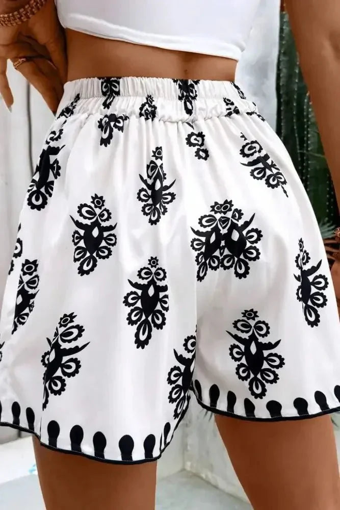 Tied Printed Shorts - Update AvenueBoho VibesTrendsi10010063165139510010063165139512f3d3b9 - 74bf - 4307 - a157 - 3789711d7b37 - Max - OriginWhite