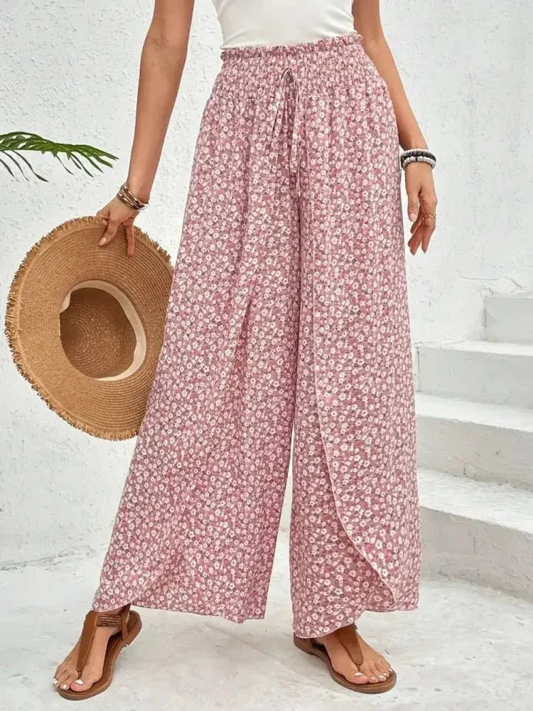 Tied Printed Wide Leg Pants - Update AvenueBoho VibesTrendsi10010037060140310010037060140321db8478 - 00b4 - 4bd6 - b2bf - 70ff5bb756b5 - MaxBlush Pink
