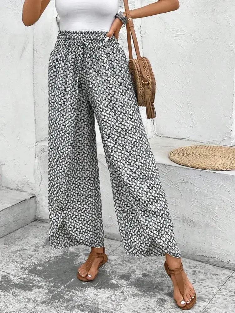 Tied Printed Wide Leg Pants - Update AvenueBoho VibesTrendsi10010037060175810010037060175861480344 - f11a - 4705 - b5ca - 08e9605beb58 - MaxWhite