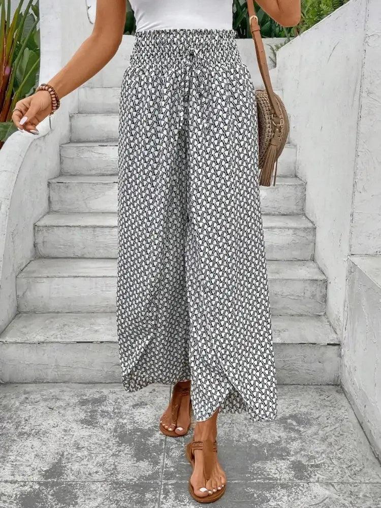 Tied Printed Wide Leg Pants - Update AvenueBoho VibesTrendsi1001003706017581001003706017582bfa4609 - eb73 - 4f7a - 972b - c45810a9ed3f - MaxWhite