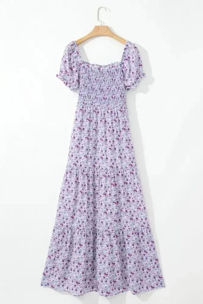 Tiered Floral Shirred High Waist Maxi Dress - Update AvenueEffortless Elegance: DressesTrendsi100100972772641100100972772641806a457f - 9987 - 49d1 - 8b89 - 4ea9232ca27c - Max - OriginLavender