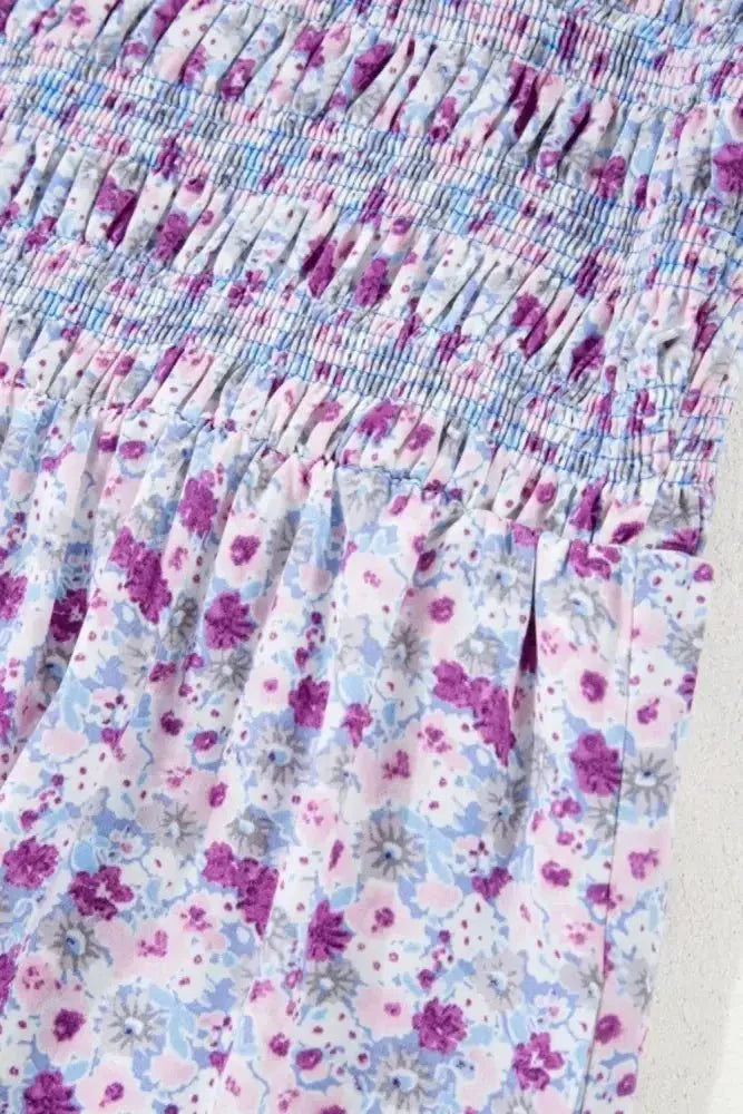 Tiered Floral Shirred High Waist Maxi Dress - Update AvenueEffortless Elegance: DressesTrendsi1001009727726411001009727726412e6806ba - df9b - 4f08 - a959 - 75a6825a8f5c - Max - OriginLavender