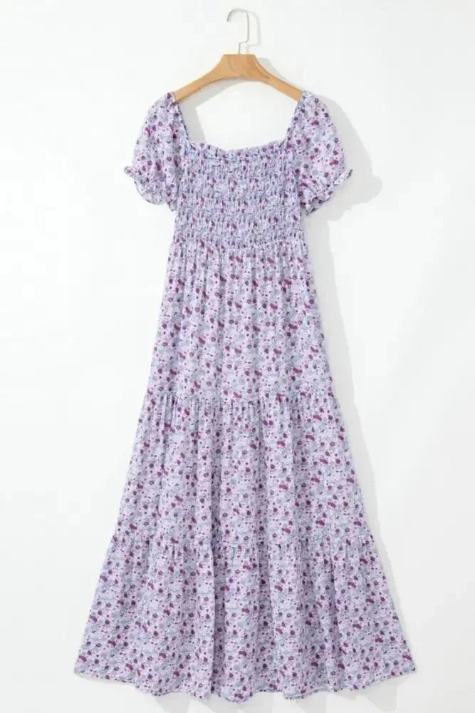 Tiered Floral Shirred High Waist Maxi Dress - Update AvenueEffortless Elegance: DressesTrendsi1001009727726411001009727726416bd7554b - b256 - 403a - 94a7 - 9e4eef8105b7 - Max - OriginLavender