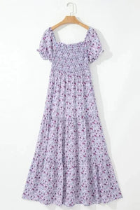 Tiered Floral Shirred High Waist Maxi Dress - Update AvenueEffortless Elegance: DressesTrendsi1001009727726411001009727726416bd7554b - b256 - 403a - 94a7 - 9e4eef8105b7 - Max - OriginLavender