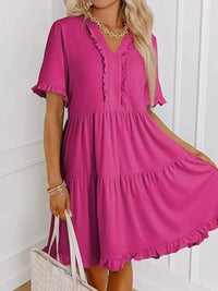 Tiered Notched Short Sleeve Mini Dress - Update AvenueEffortless Elegance: DressesTrendsi10010038228115110010038228115138b5ae76 - 5b7f - 4c81 - aec8 - 1f31c221cbcb - Max - OriginHot Pink