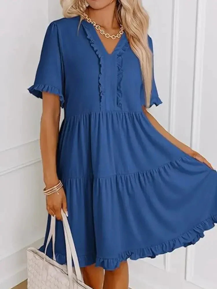 Tiered Notched Short Sleeve Mini Dress - Update AvenueEffortless Elegance: DressesTrendsi1001003822816071001003822816073e2918df - f18a - 4f58 - 968e - e1dbc9bcb63e - Max - OriginRoyal Blue