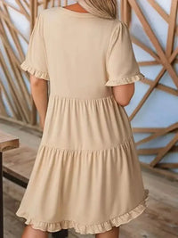 Tiered Notched Short Sleeve Mini Dress - Update AvenueEffortless Elegance: DressesTrendsi10010038228265810010038228265873847225 - dbb7 - 44b9 - a9bb - 07412a838579 - Max - OriginTan