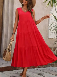 Tiered V - Neck Sleeveless Dress - Update AvenueTrendsi100100223664993100100223664993ce674b8d - f692 - 46a9 - b4bc - 7f24ca12295d - MaxRust