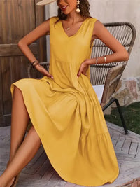 Tiered V - Neck Sleeveless Dress - Update AvenueTrendsi100100223665994100100223665994a5a673f1 - a959 - 4a1b - 9dba - 33cb25bec9e4 - MaxMustard