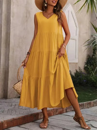 Tiered V - Neck Sleeveless Dress - Update AvenueTrendsi1001002236659941001002236659943609cf27 - 1d23 - 44b4 - 88db - 08bfb1ecb25f - MaxMustard