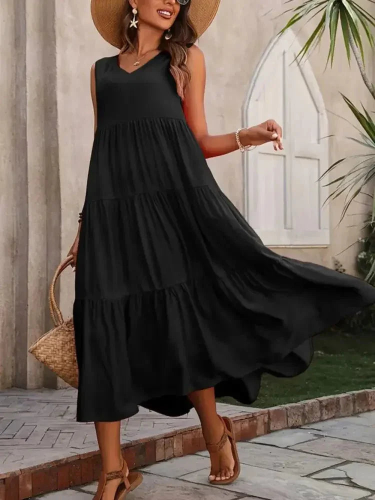 Tiered V - Neck Sleeveless Dress - Update AvenueTrendsi10010022366651310010022366651312fa56d3 - a189 - 4d64 - afcf - 50b0c0318bdc - MaxBlack