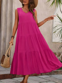 Tiered V - Neck Sleeveless Dress - Update AvenueTrendsi100100223669114100100223669114be6c0f2c - 27bb - 4ce3 - a606 - 3069f4b4a633 - MaxHot Pink
