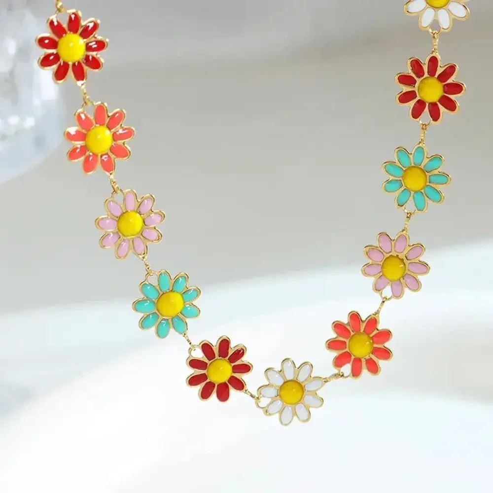 Titanium Steel Oil Drip Flower Bracelet - Update AvenueBraceletsTrendsi100500977191001100500977191001Titanium Steel Oil Drip Flower BraceletGold