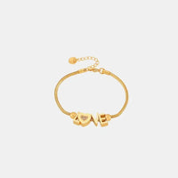Titanium Steel Rhinestone Letter Bracelet - Update AvenueBraceletsTrendsi100500562312620100500562312620Titanium Steel Rhinestone Letter BraceletGold