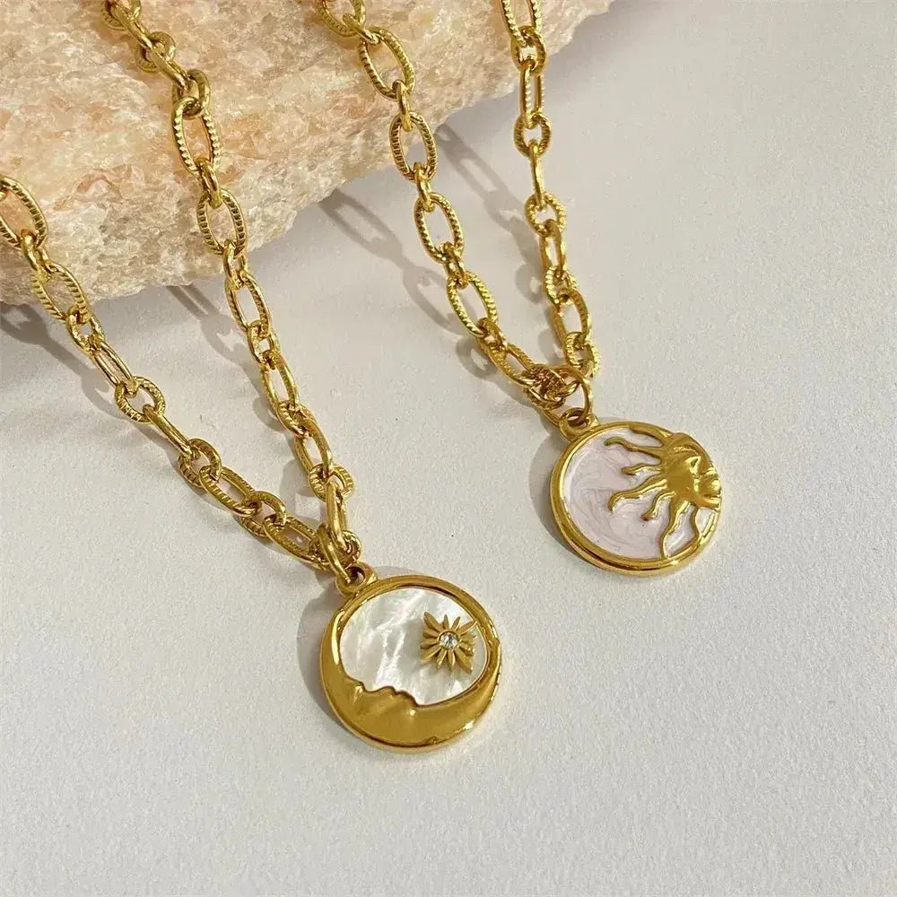 Titanium Steel Sun & Moon Necklace - Update AvenueNecklacesTrendsi100500586291557100500586291557Titanium Steel Sun & Moon NecklaceSun