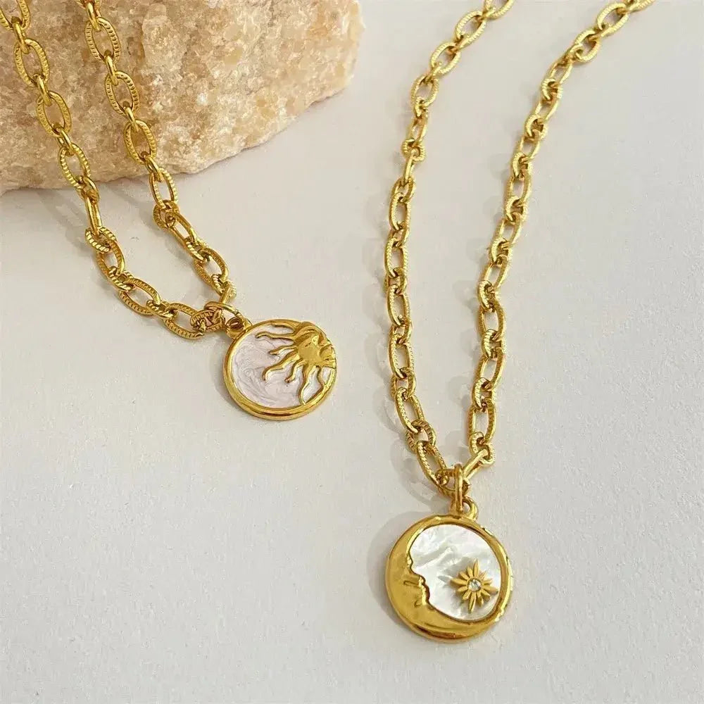 Titanium Steel Sun & Moon Necklace - Update AvenueNecklacesTrendsi100500586291557100500586291557Titanium Steel Sun & Moon NecklaceSun
