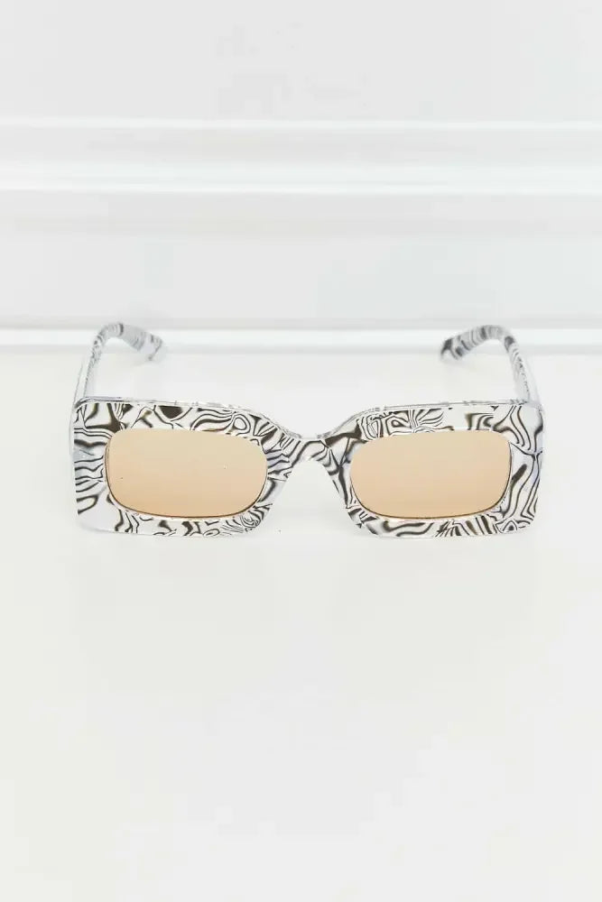 Tortoiseshell Rectangle Polycarbonate Sunglasses