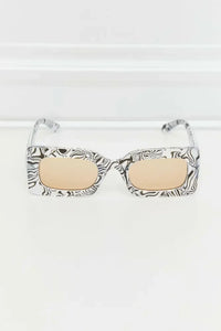 Tortoiseshell Rectangle Polycarbonate Sunglasses