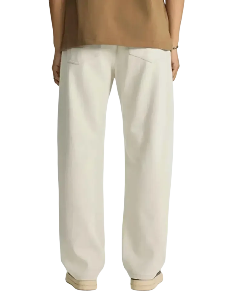 Light beige wide leg jeans for men from Trendsi, relaxed fit wide leg denim