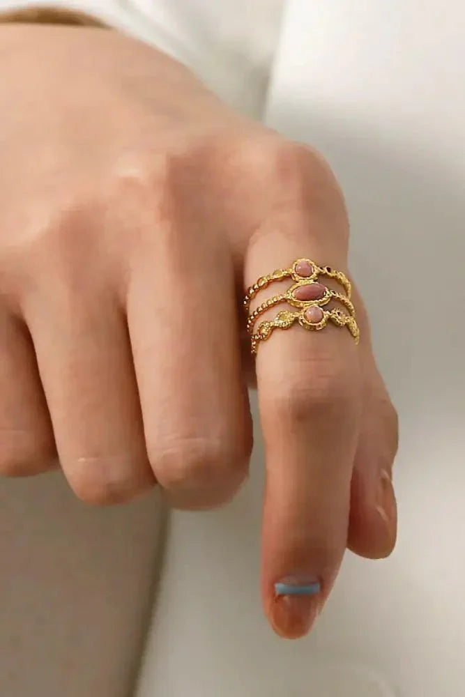 Triple - Layered Stainless Steel Open Ring - Update AvenueRingTrendsi100100955112622100100955112622Triple - Layered Stainless Steel Open RingGold