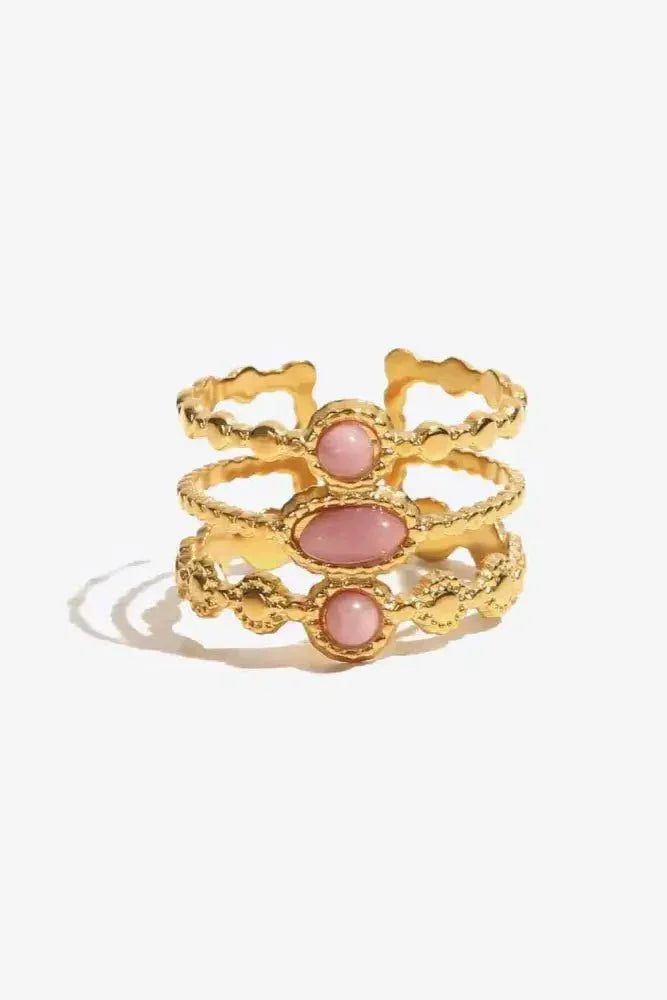Triple - Layered Stainless Steel Open Ring - Update AvenueRingTrendsi100100955112622100100955112622Triple - Layered Stainless Steel Open RingGold