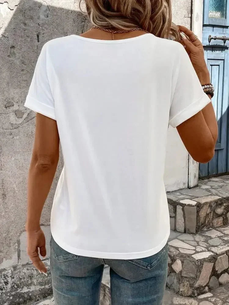 Triple Strap V - Neck Short Sleeve T-Shirt - Update AvenueT-ShirtsTrendsi100100028325981100100028325981c646a9faa80641f1802c3f155a32f099 - Max - OriginWhite