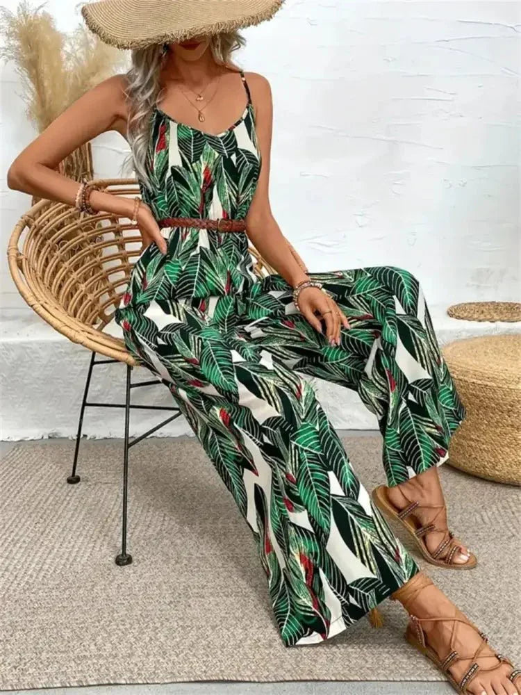Tropical Print Spaghetti Strap Wide Leg Jumpsuit - Update AvenueVacation StyleTrendsi100100493360721100100493360721366d7b7e - c650 - 4f27 - 9593 - 06d4b2ebfcfc - MaxDark Green
