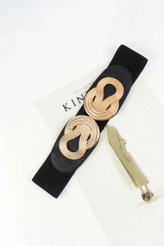 Twisted Alloy Buckle Wide Belt - Update AvenueTrendsi101300673407931101300673407931Twisted Alloy Buckle Wide BeltBlack