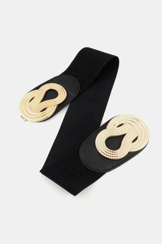 Twisted Alloy Buckle Wide Belt - Update AvenueTrendsi101300673407931101300673407931Twisted Alloy Buckle Wide BeltBlack