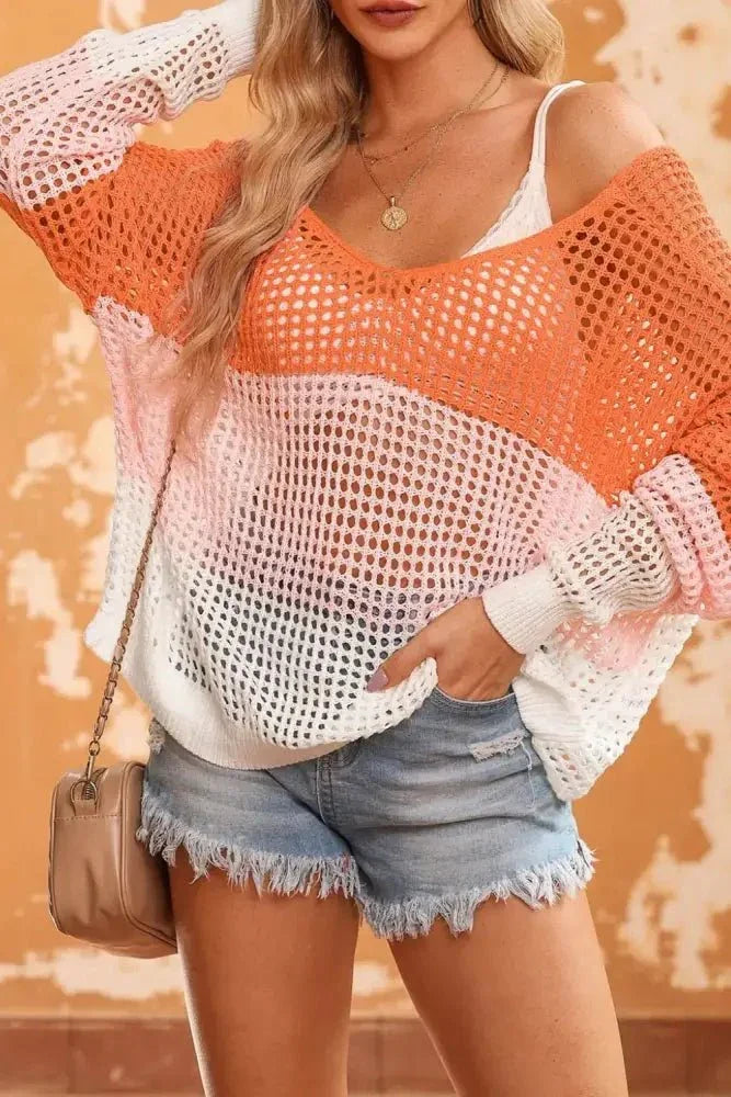 Twisted Back Round Neck Contrast Knit Cover Up - Update AvenueFestival VibesTrendsi100100329855711100100329855711d7883b69 - 499d - 4484 - 9de6 - 6f87e4eba979 - MaxTangerine