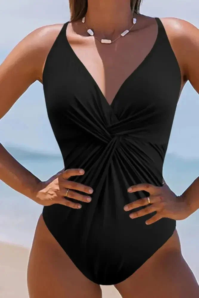 Twisted Crisscross V - Neck One - Piece Swimwear - Update AvenueTrendsi1001008929010261001008929010269f582042 - 9785 - 4150 - a7ff - e44a0c433c55 - MaxBlack