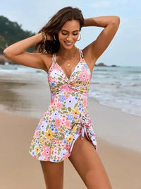 Twisted Front Crisscross Double Spaghetti Strap One - Piece Swimwear - Update AvenueTrendsi10010040708760610010040708760699f8a801 - 5046 - 46bc - 9c16 - 7f9f708c543f - MaxPastel Blue