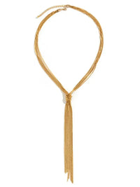 Twisted Knot ChainTassel Necklace