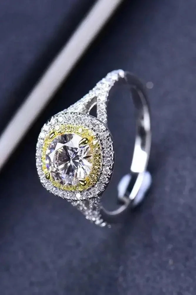 Two - Tone 1 Carat Moissanite Ring - Update AvenueRingTrendsi100100826739043100100826739043Two - Tone 1 Carat Moissanite RingYellow/White