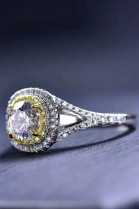 Two - Tone 1 Carat Moissanite Ring - Update AvenueRingTrendsi100100826739043100100826739043Two - Tone 1 Carat Moissanite RingYellow/White