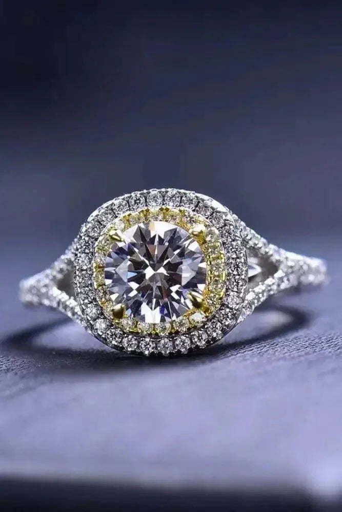 Two - Tone 1 Carat Moissanite Ring - Update AvenueRingTrendsi100100826739043100100826739043Two - Tone 1 Carat Moissanite RingYellow/White