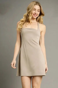 Umgee Crisscross Square Neck Active Dress